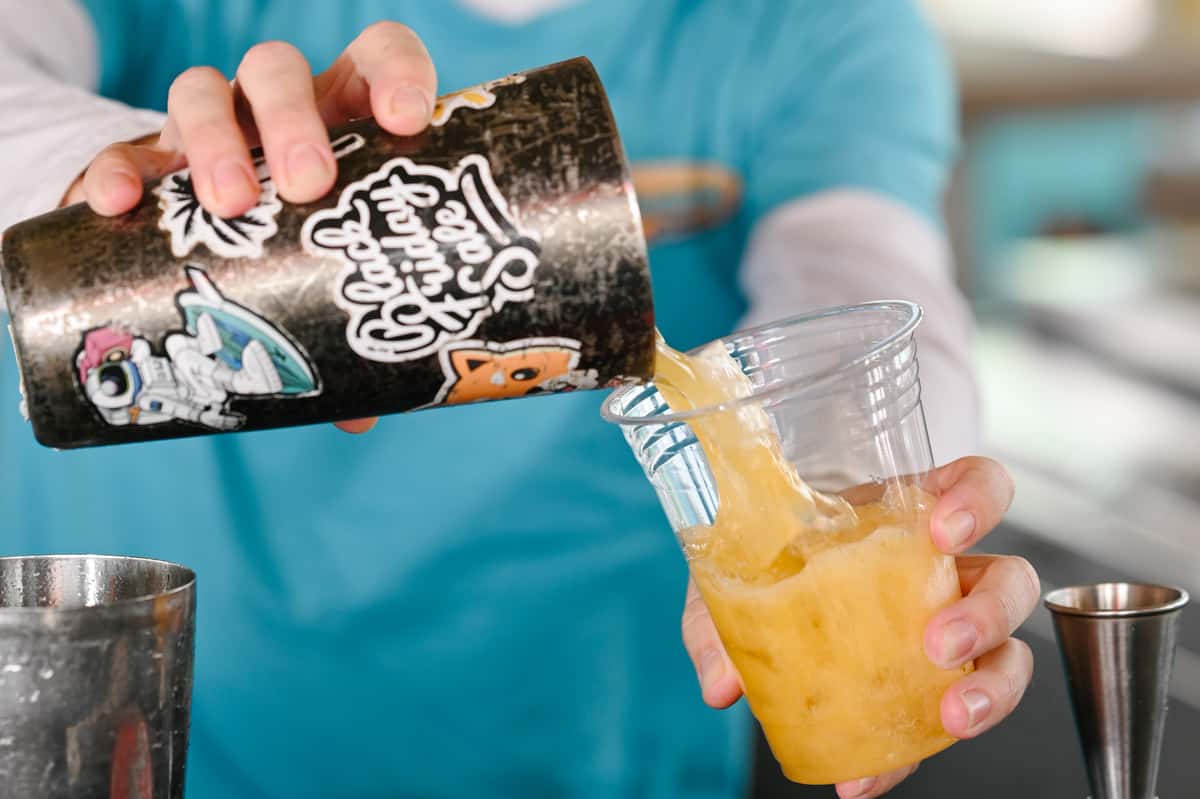 Bartender Making a Drink