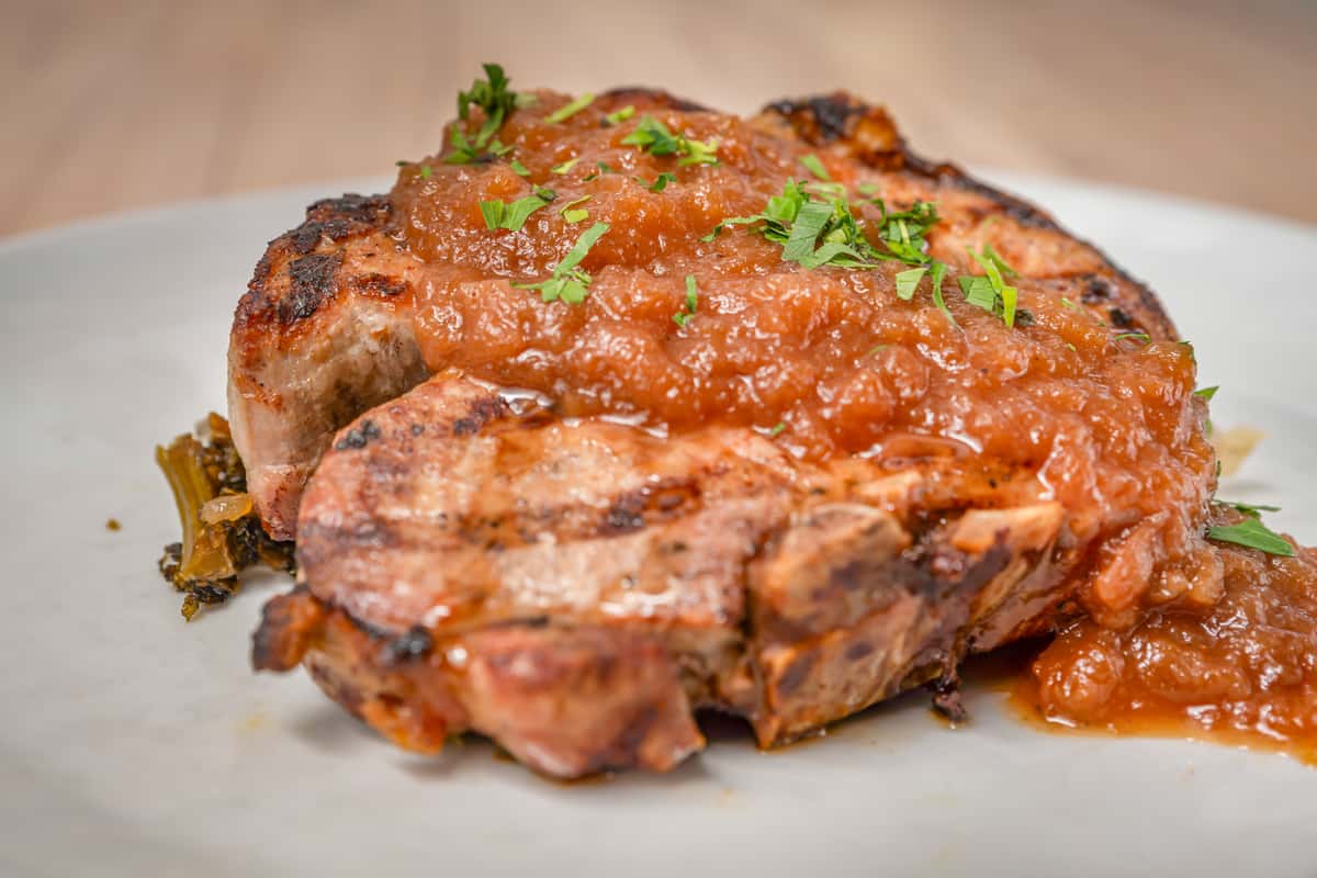 Rosemary Grilled Pork Porterhouse Chop