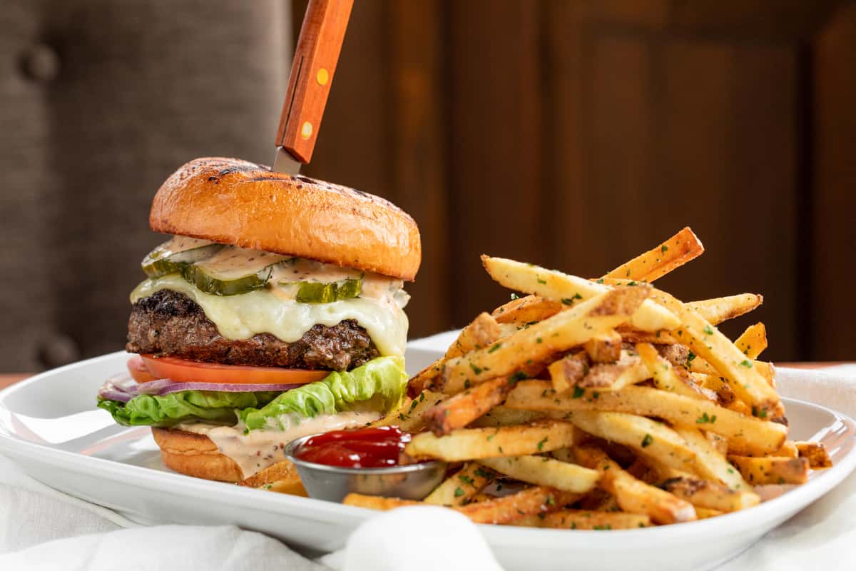 Wagyu Burger and fries