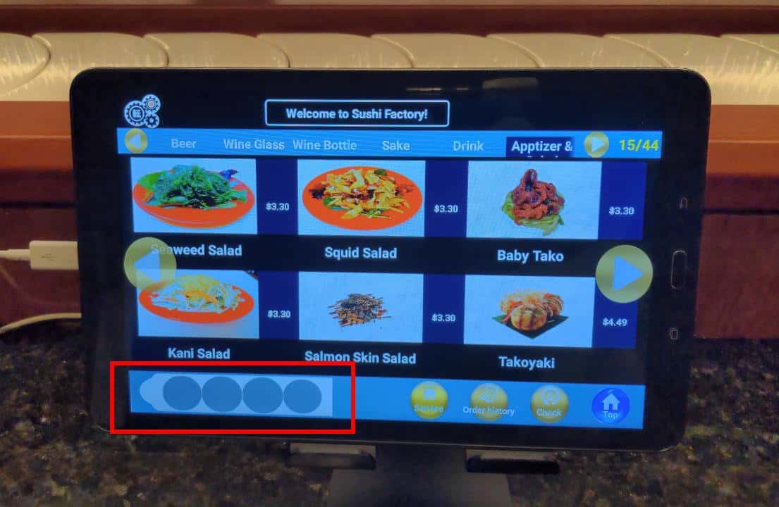 ordering tablet