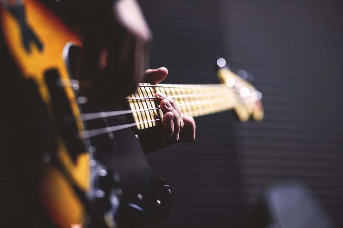 Closeup of guitar