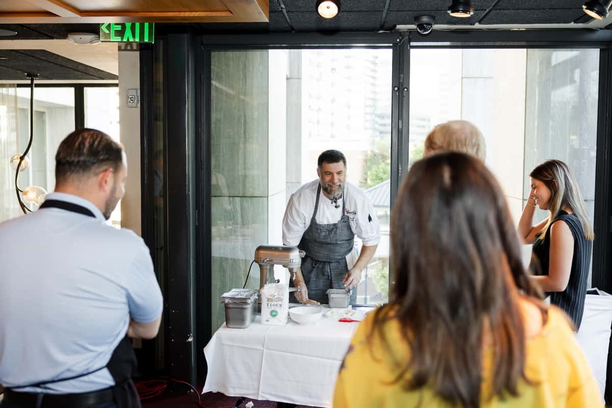 Chef speaks at public event