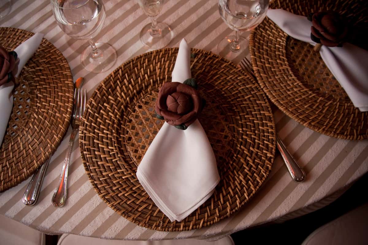 Table with linens
