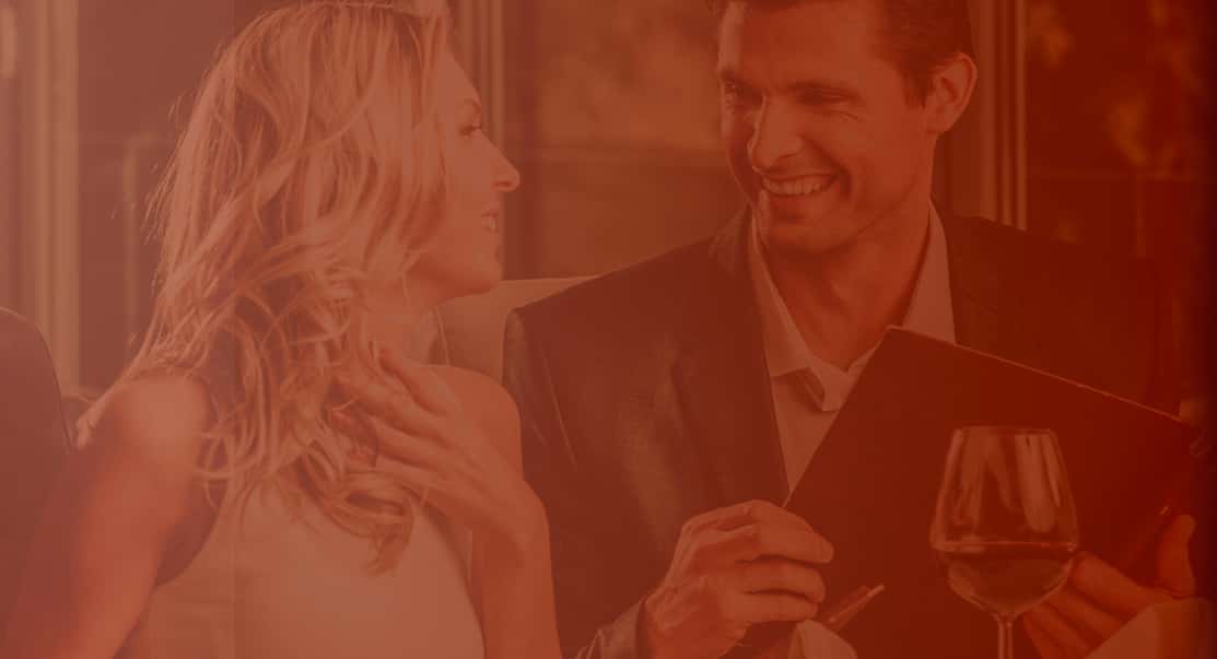 Couple dining at a Grove Hospitality Group restaurant