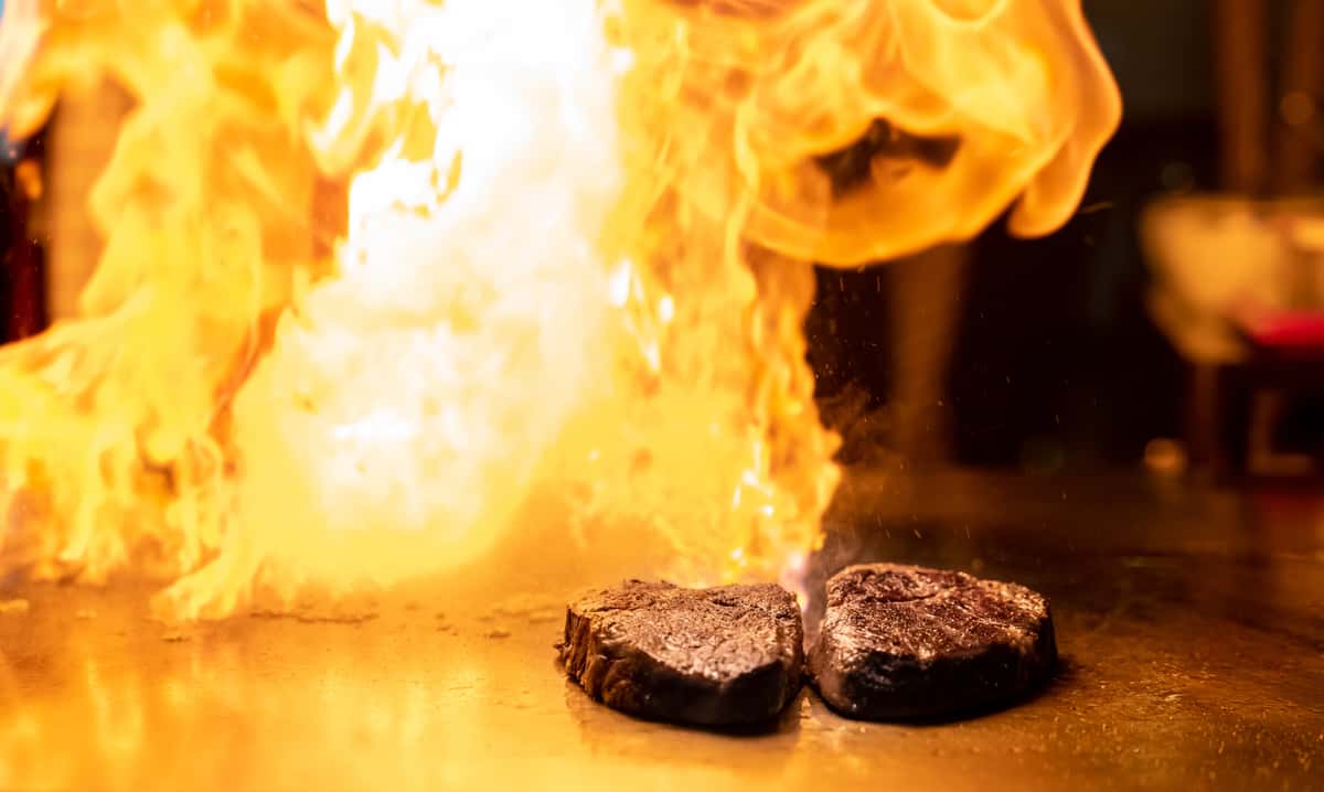 Example of teppanyaki experience