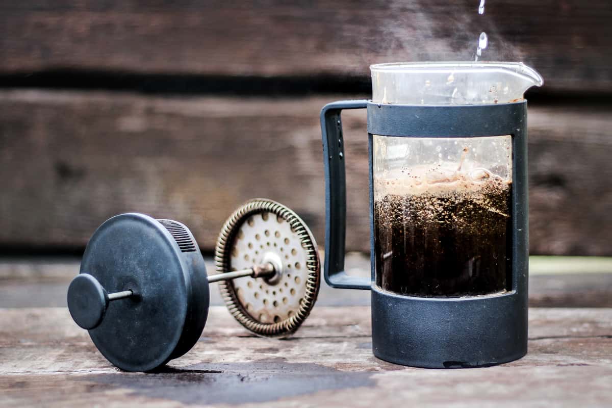 coffee in a french press