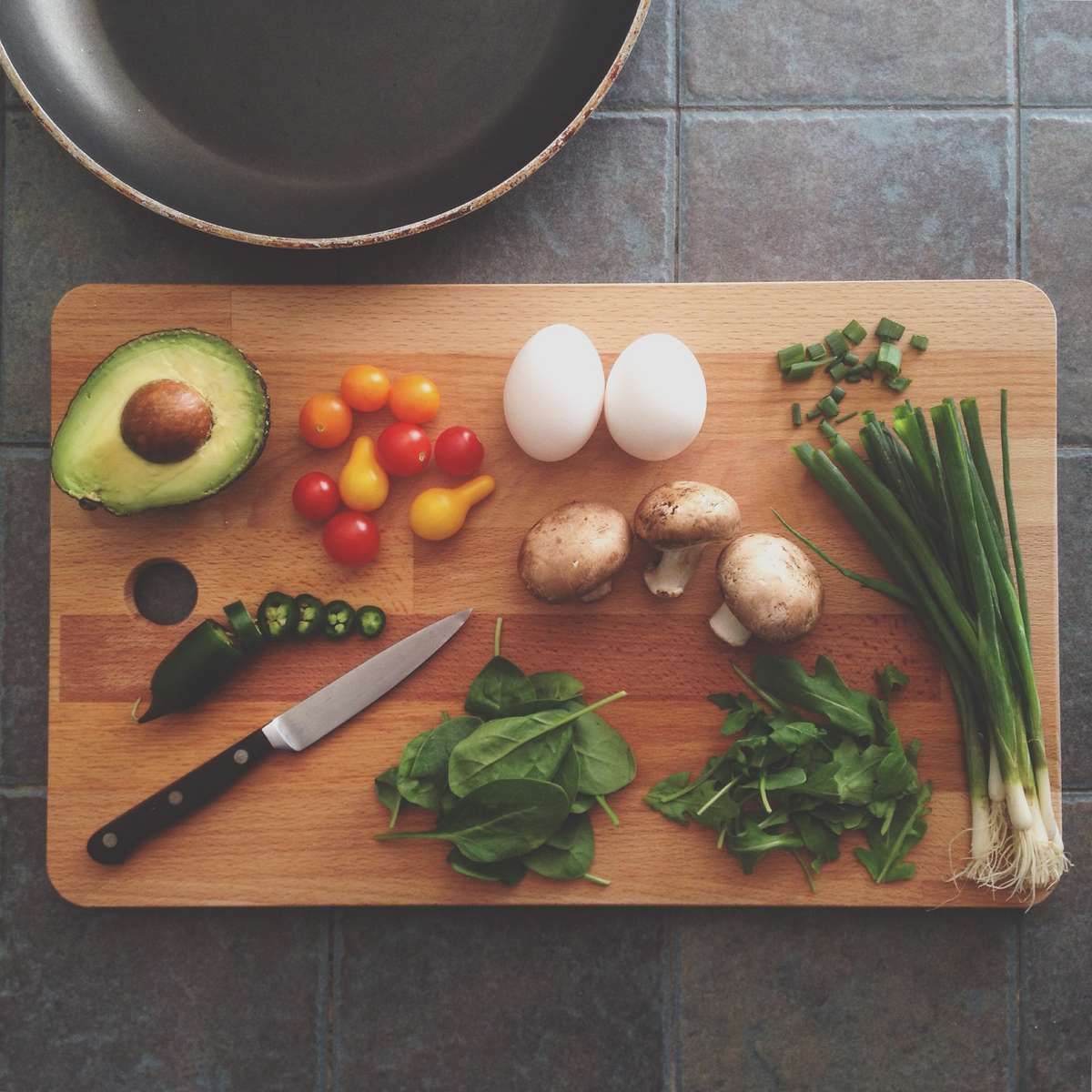 Cutting Board with Ingredients