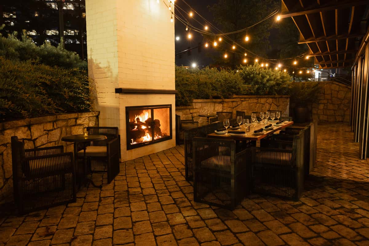private outdoor dining