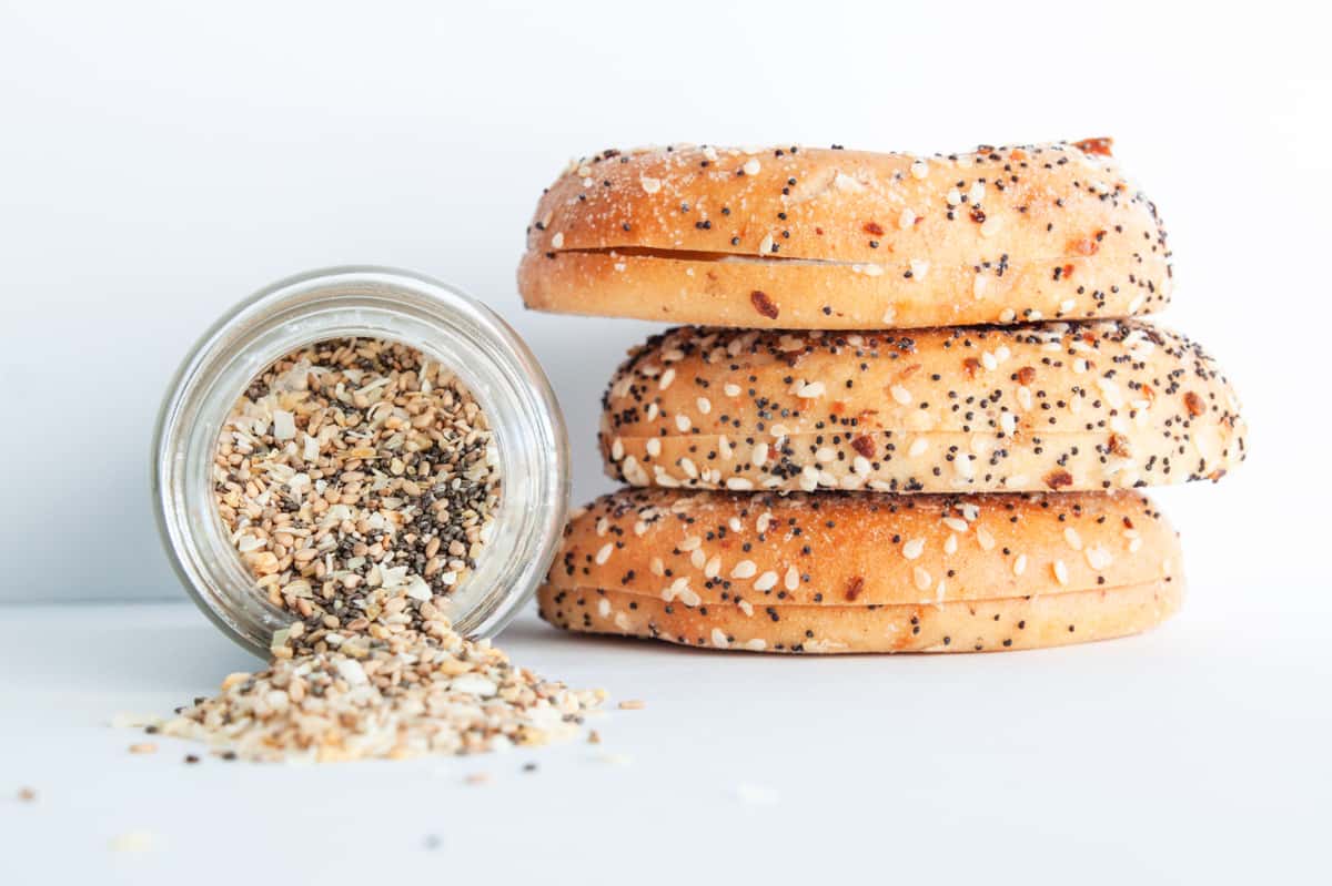 bagels and sesame seeds