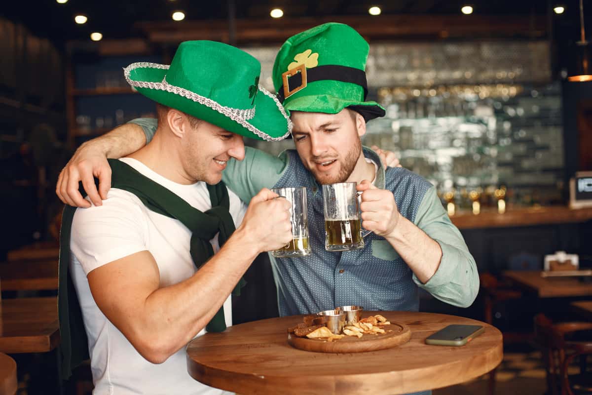 Friends celebrating st patrick's day