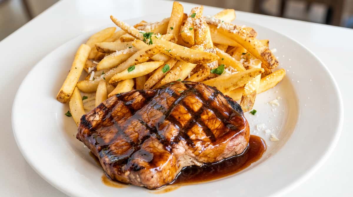 grilled steak fries