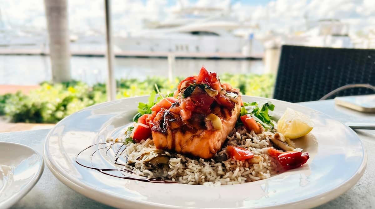 grilled salmon rice