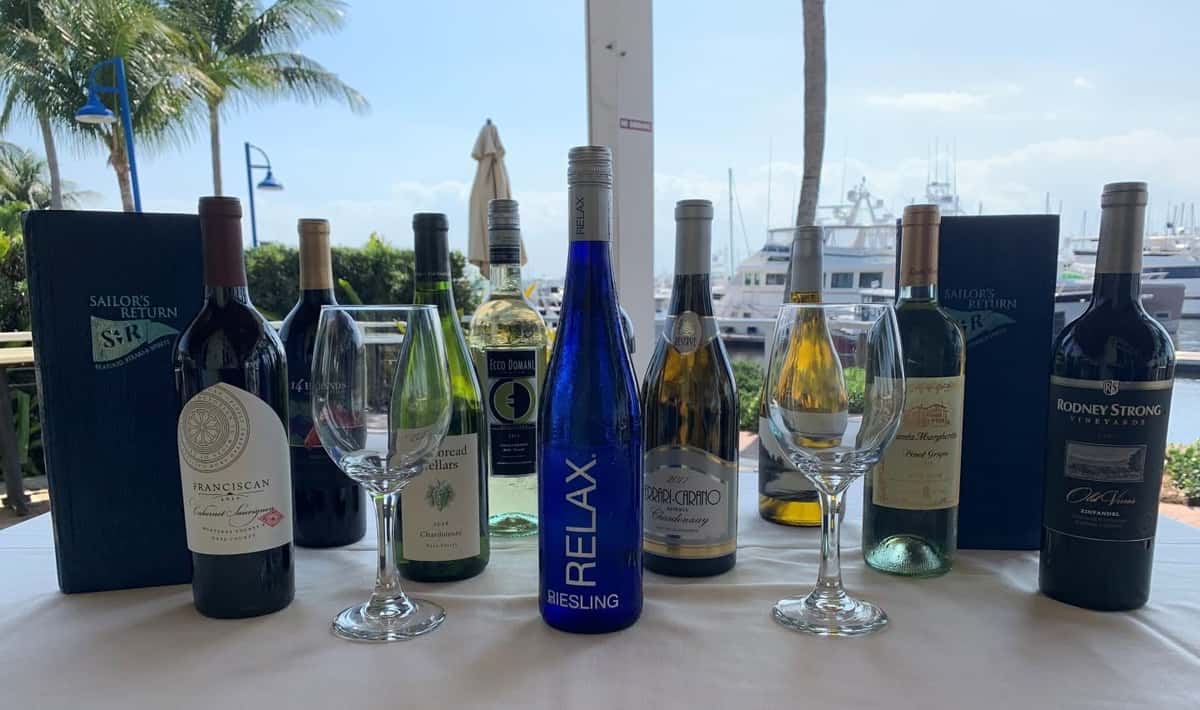 Wine tasting table