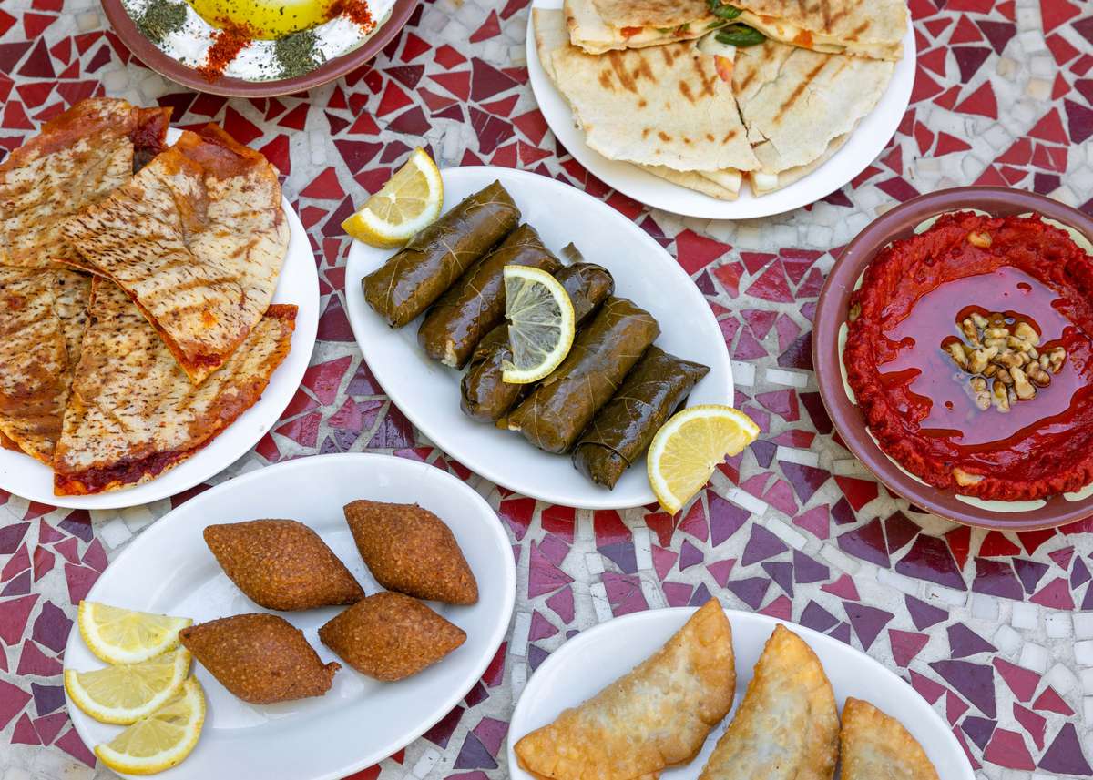 Mediterranean table spread