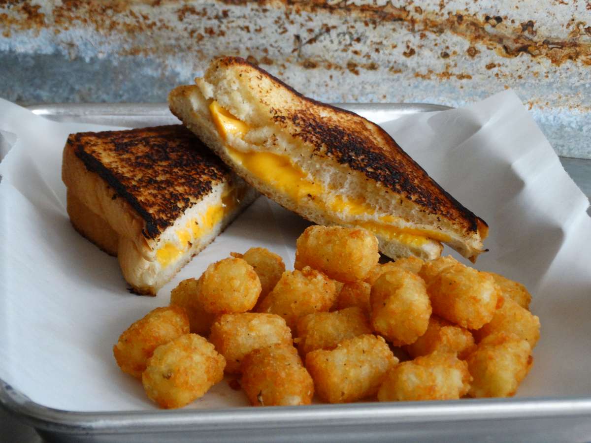 Grilled Cheese and tots