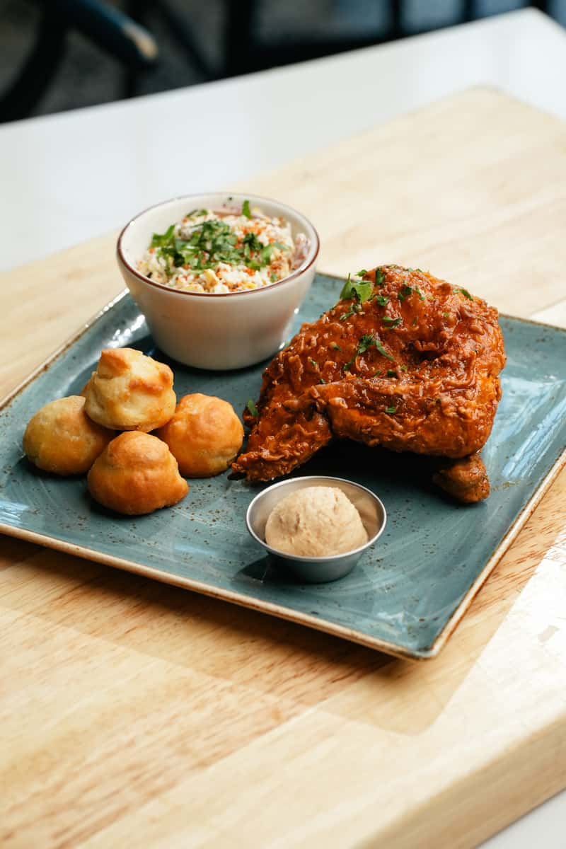 street corn elote, mini biscuits, honey butter