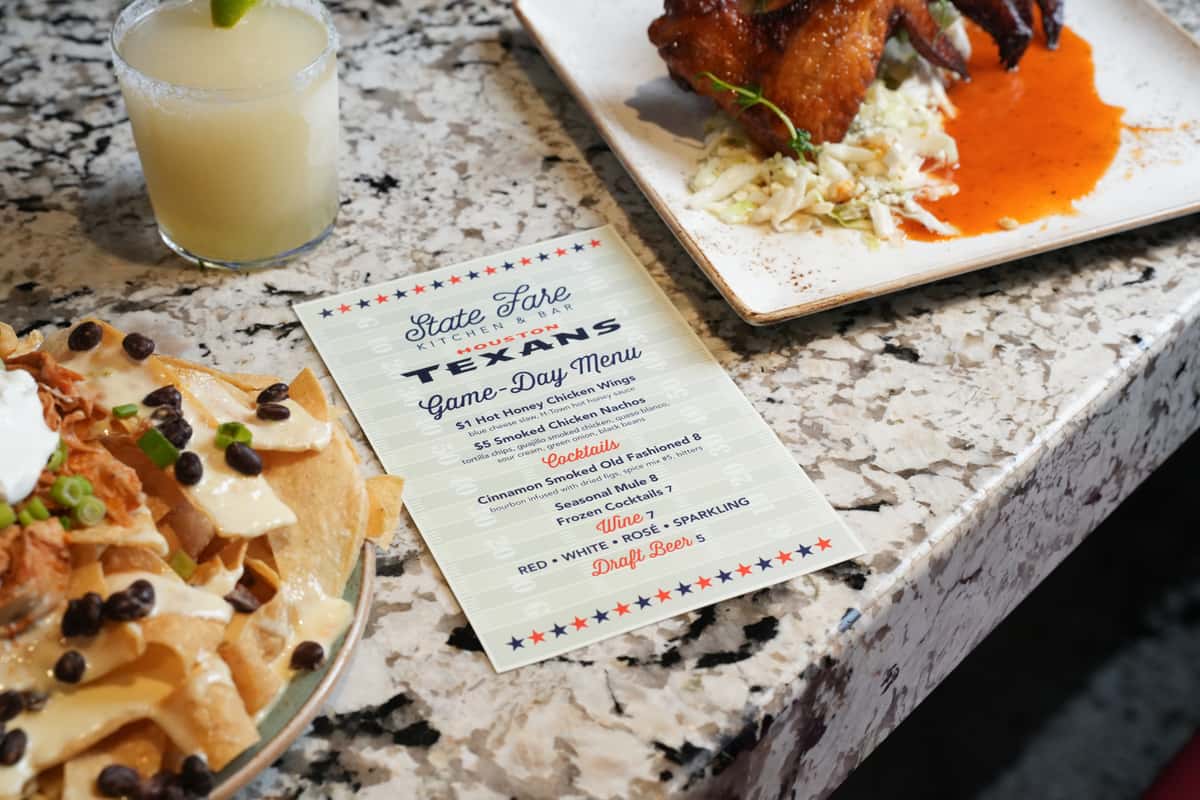 Texans Gameday Menu
