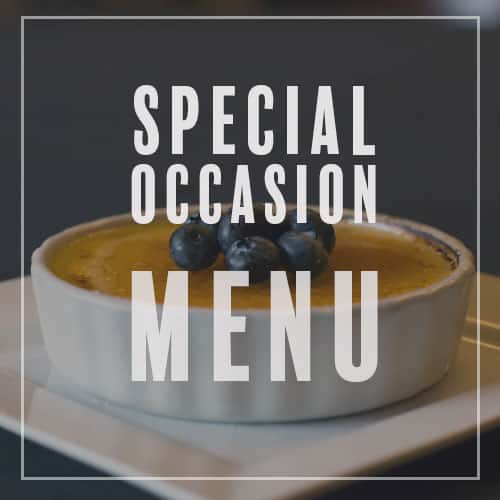 special occasion menu