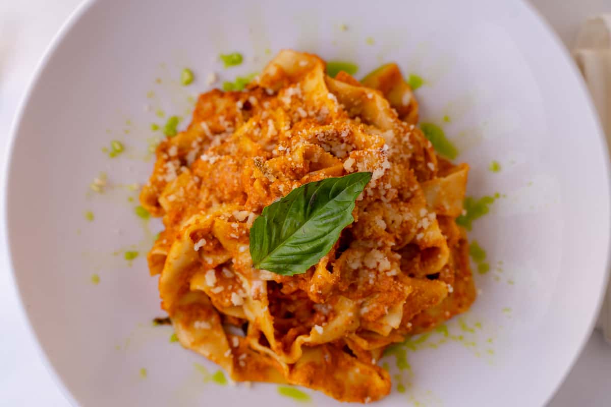 Pappardelle alla Bolognese Menu Terramia Ristorante Italian