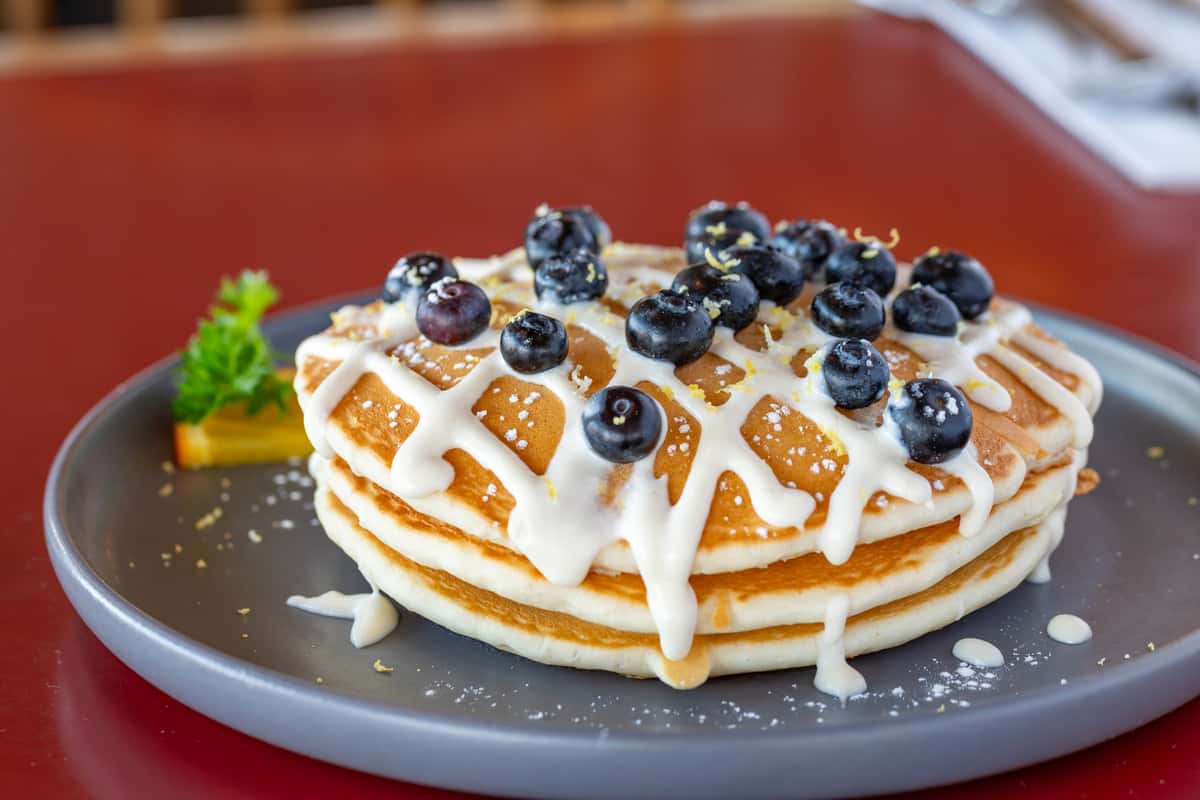 Lemon Blueberry Ricotta Pancakes