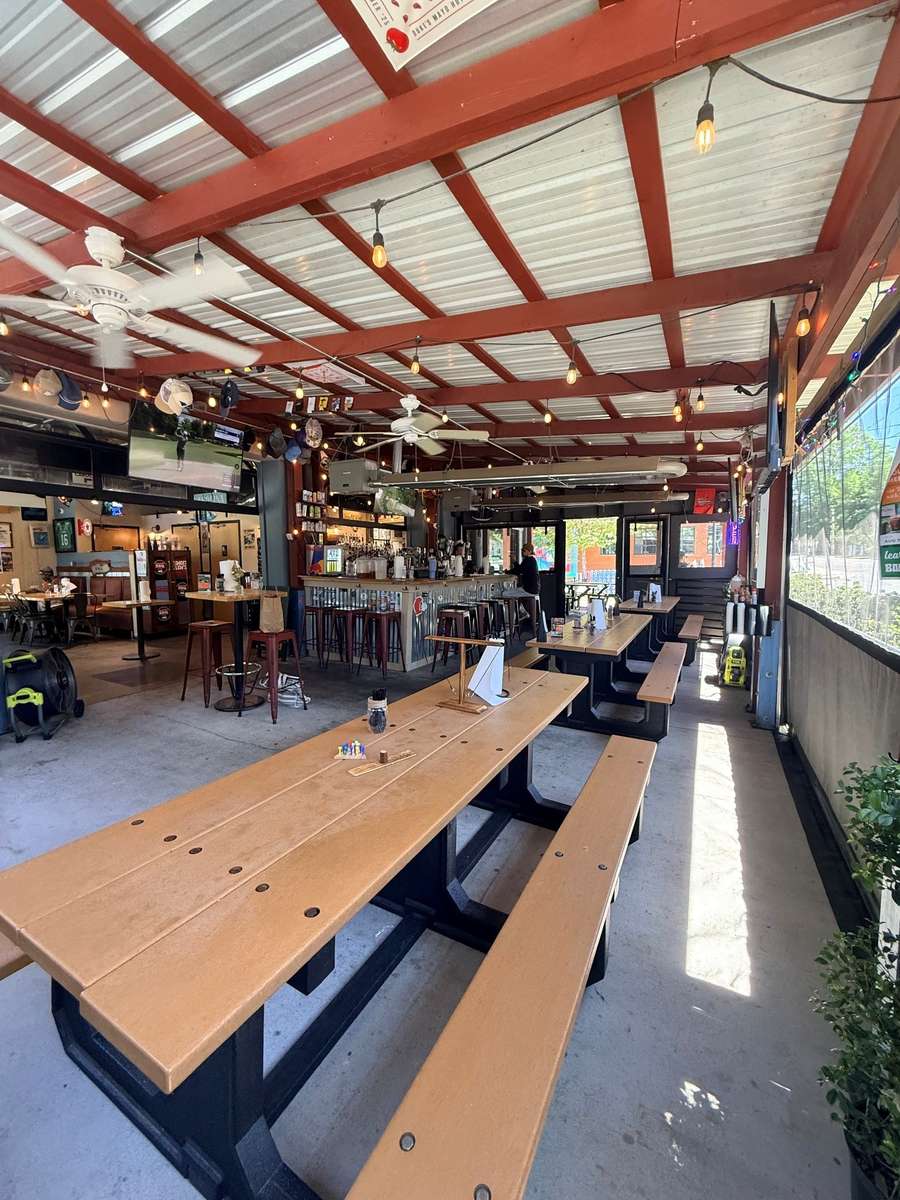 patio and bar area