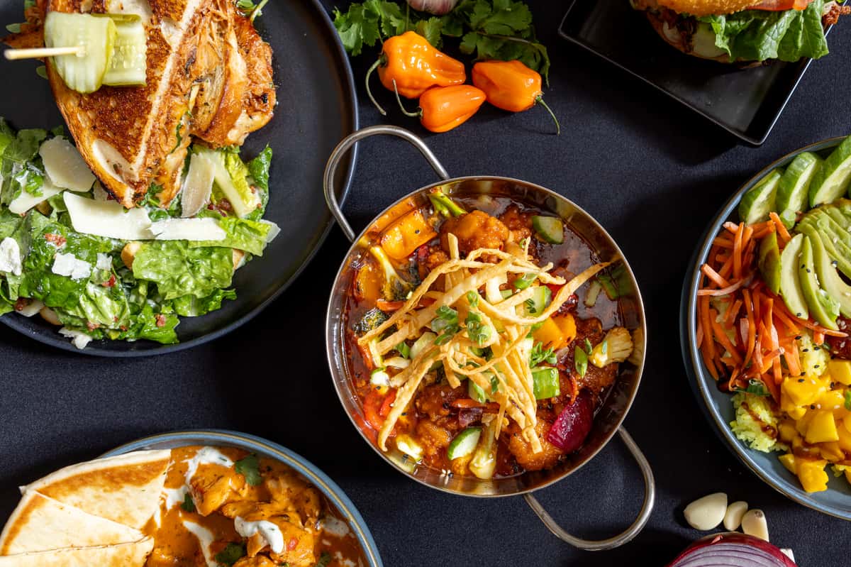 Spread of Dishes at The Turning Point