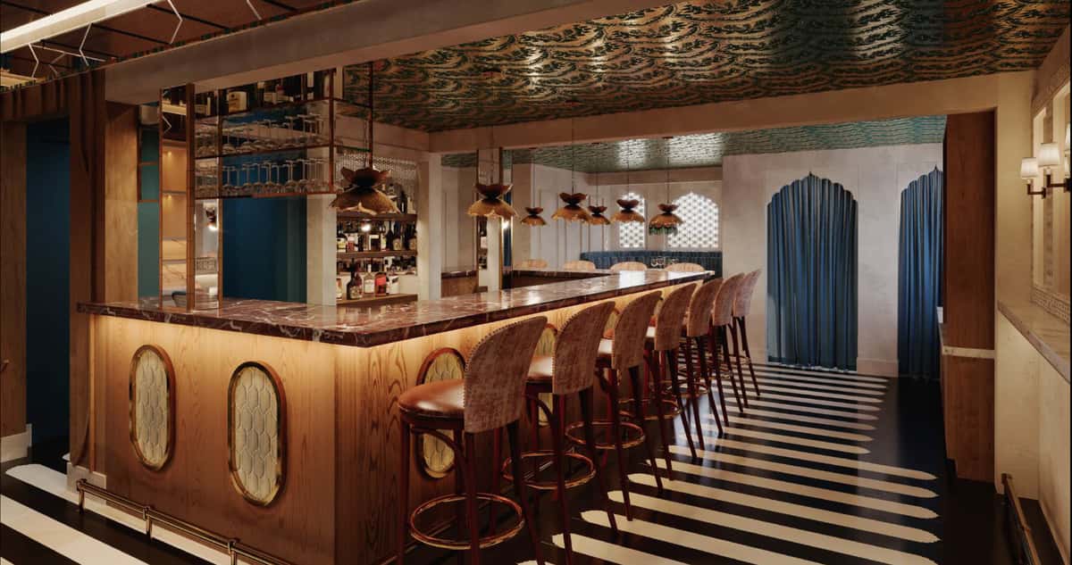 Rendering of the interior of Thali