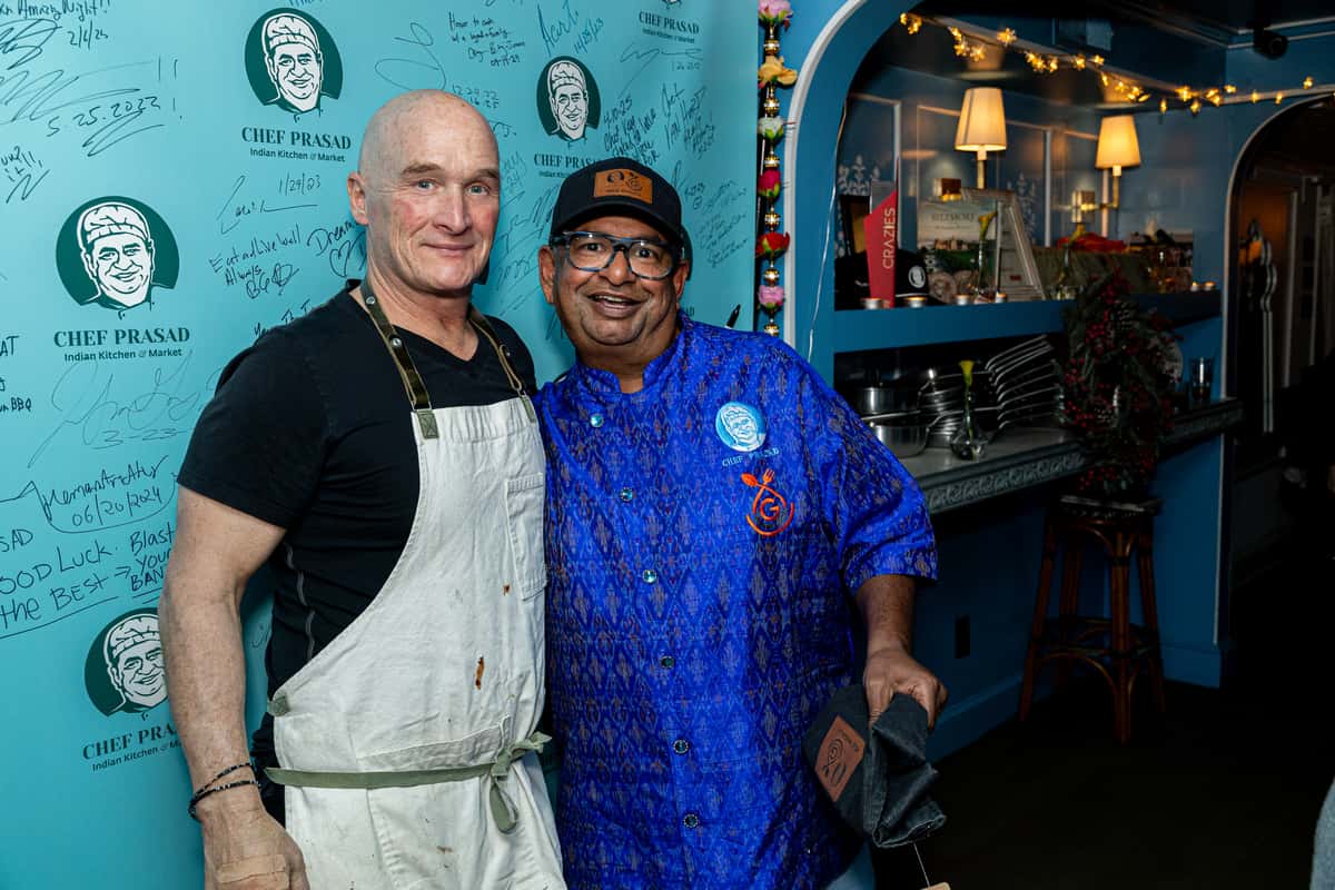 Chef Prasad with Chef Brian Lewis