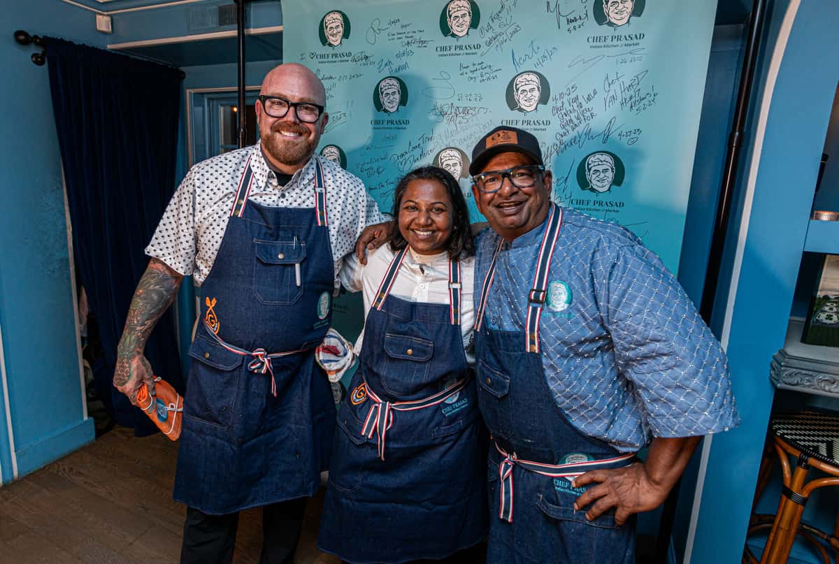 Chef Prasad with Chef Aarthi Sampath & Chef Tyler Anderson