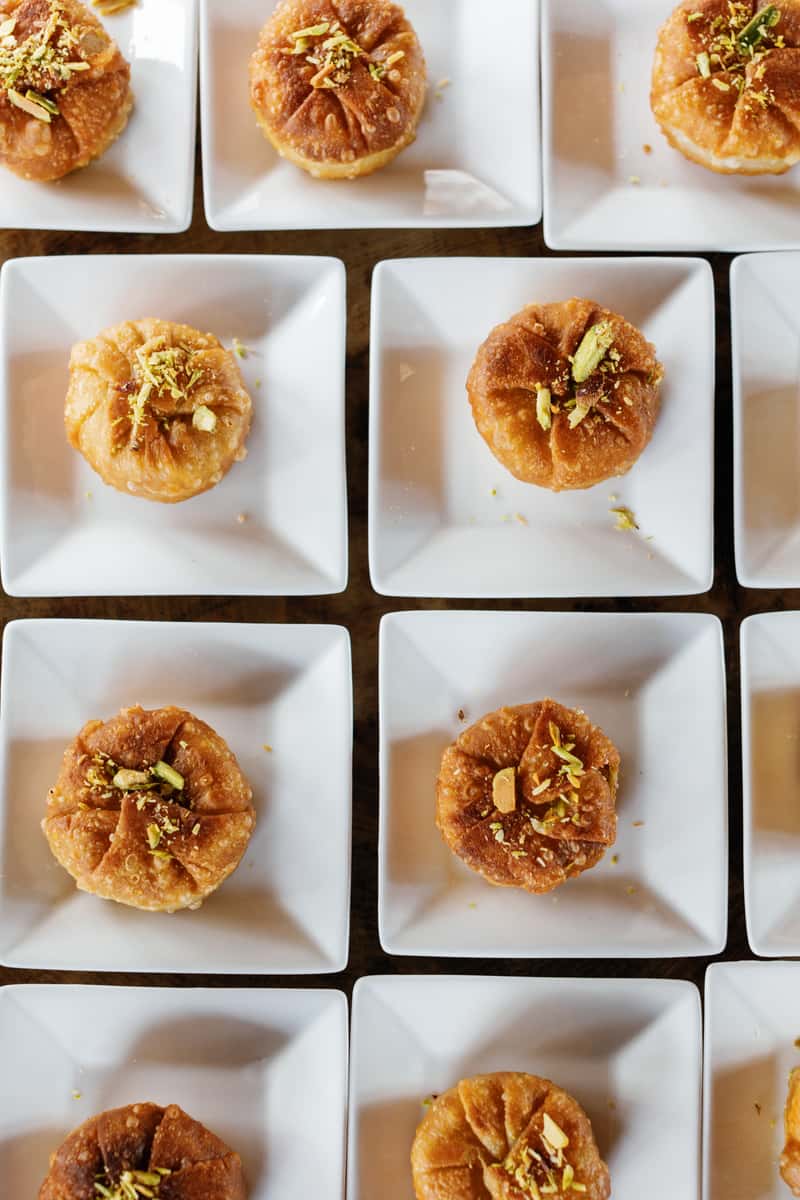 small plates of appetizers