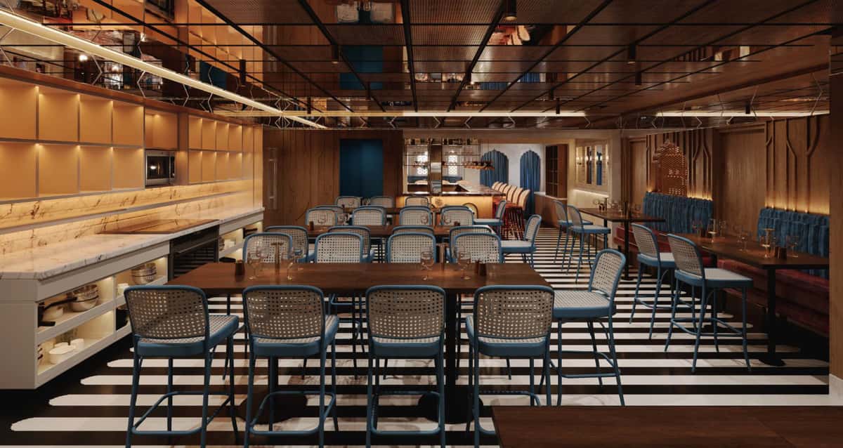 Interior dining room rendering