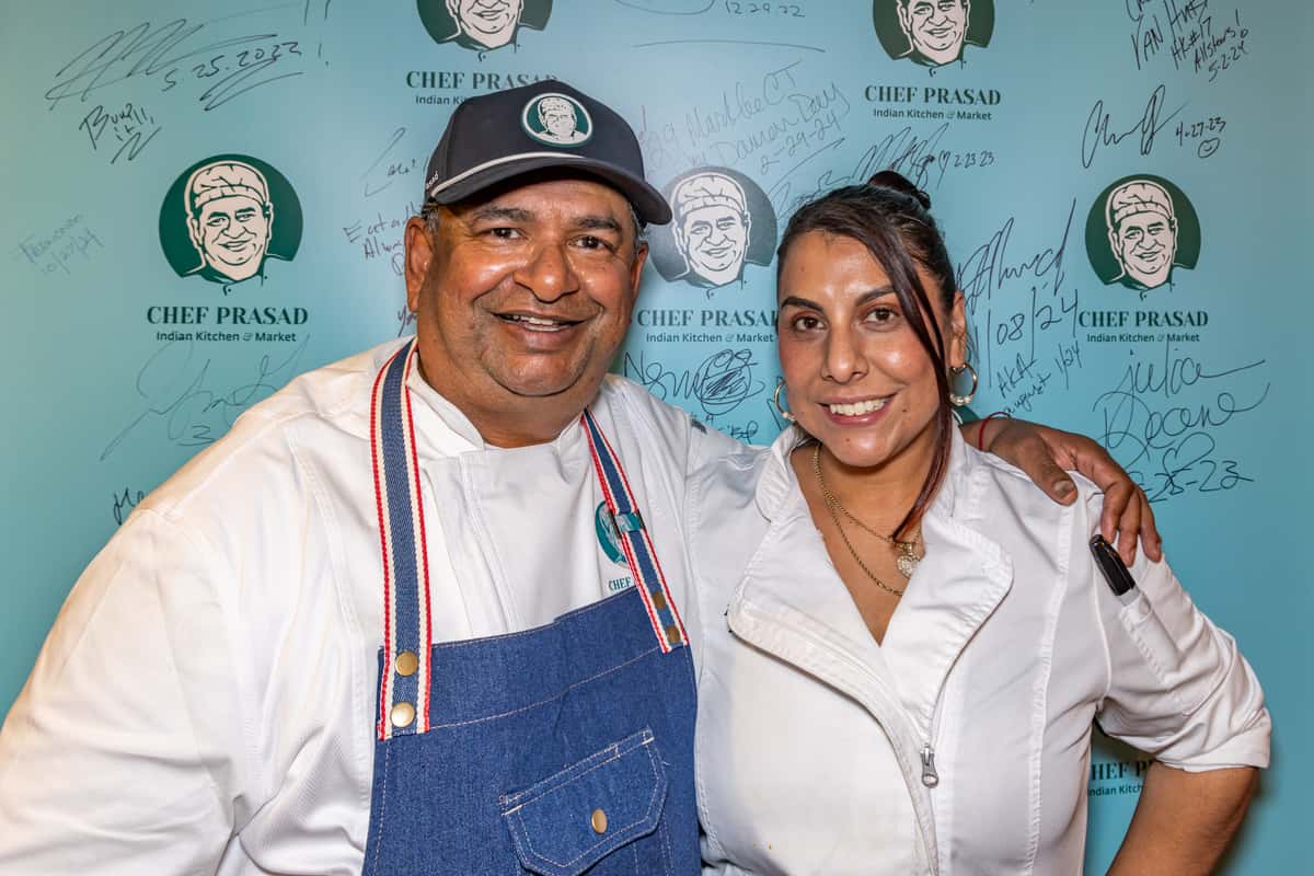 Chef Prasad with Chef Macarena Ludena