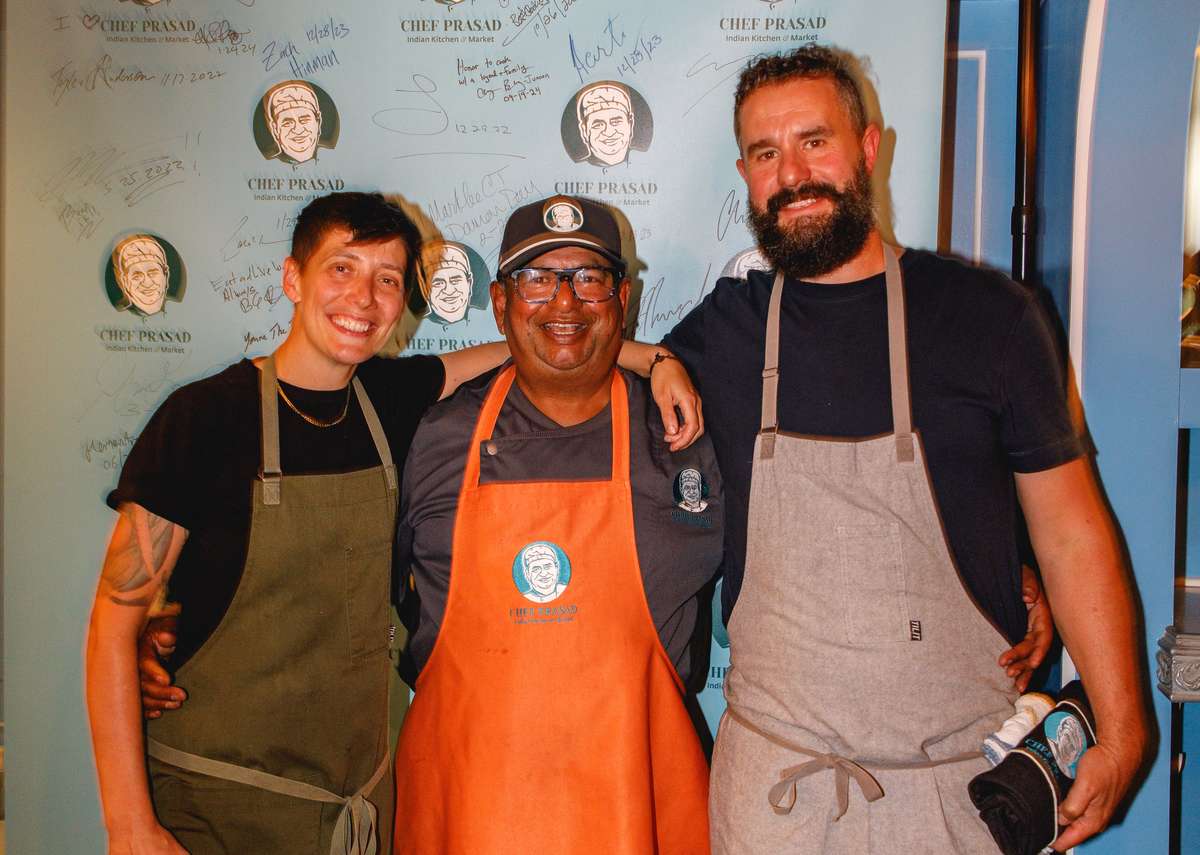 Chef Prasad with Chef Renee Touponce & Chef Dan Meiser of the Port of Call
