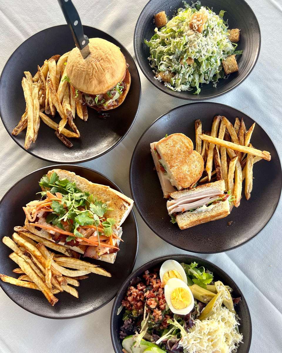spread of menu items