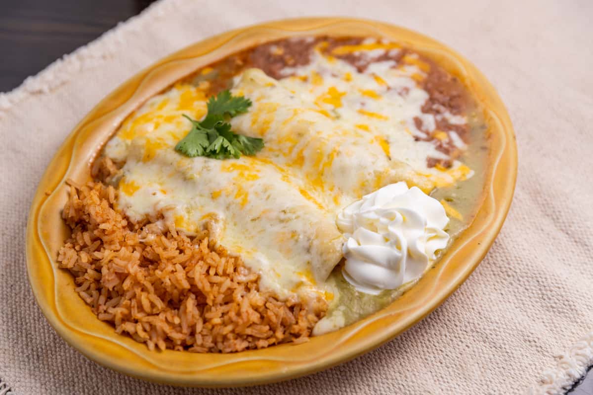 Enchiladas Suizas Menu El Toro Bronco Mexican Restaurant in