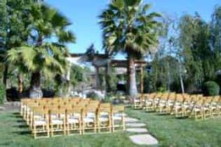 rows of chairs outside