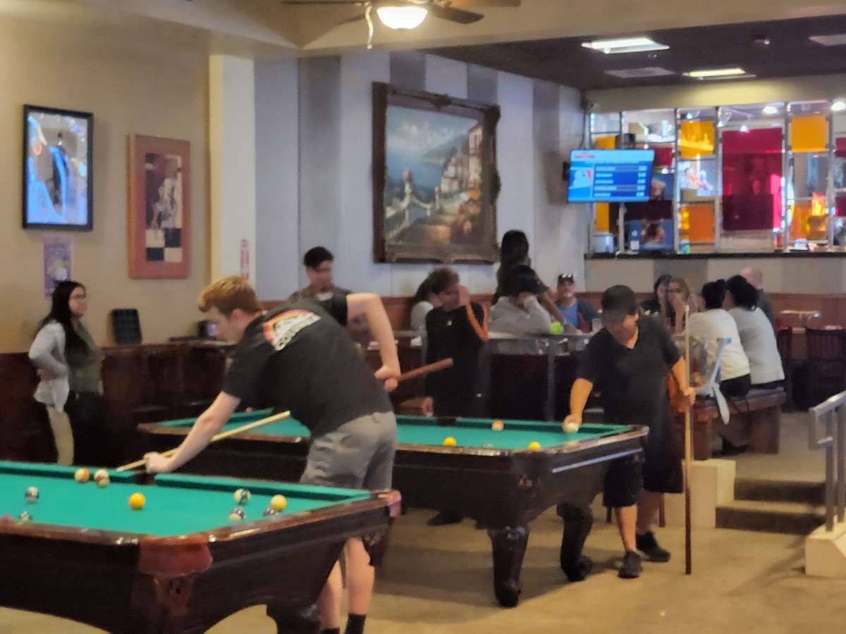 Play pool By Dining Area