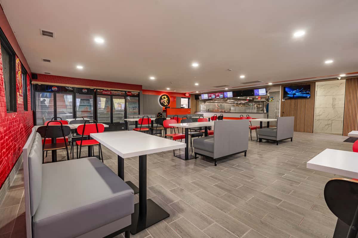 Interior booth and table dining