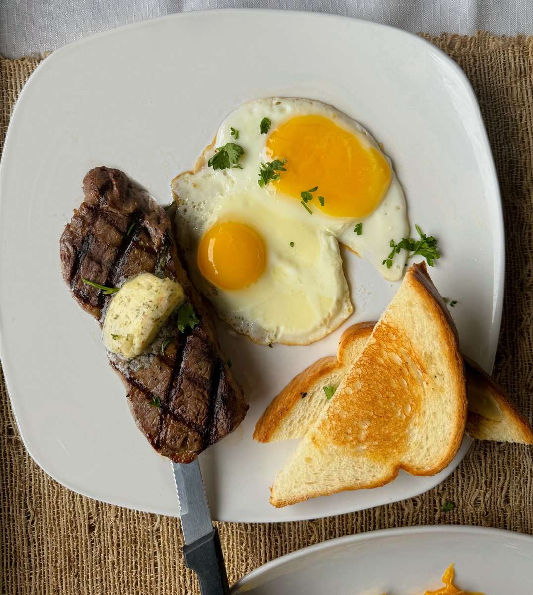 steak and eggs