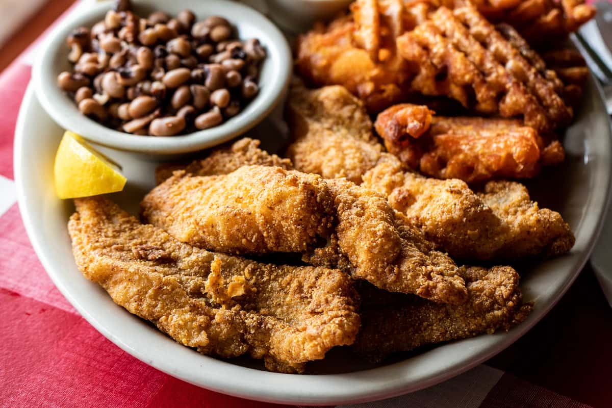 Catfish Dinner Menu Texan Cafe & Pie Shop American Restaurant in