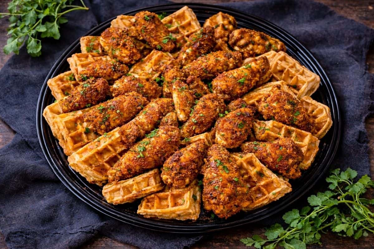 chicken and waffle sliders