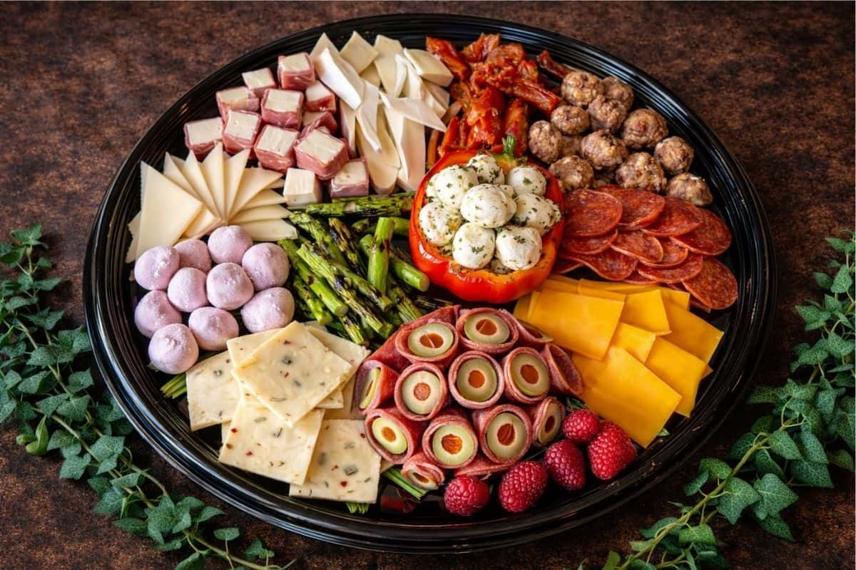 antipasto and cheese platter