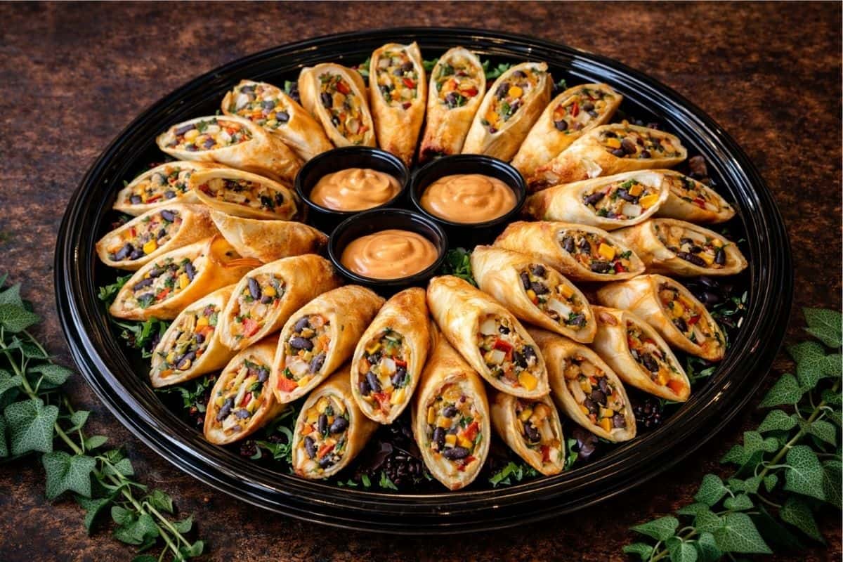 southwest egg roll platter
