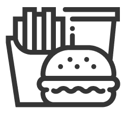 Burger Fries and Drink