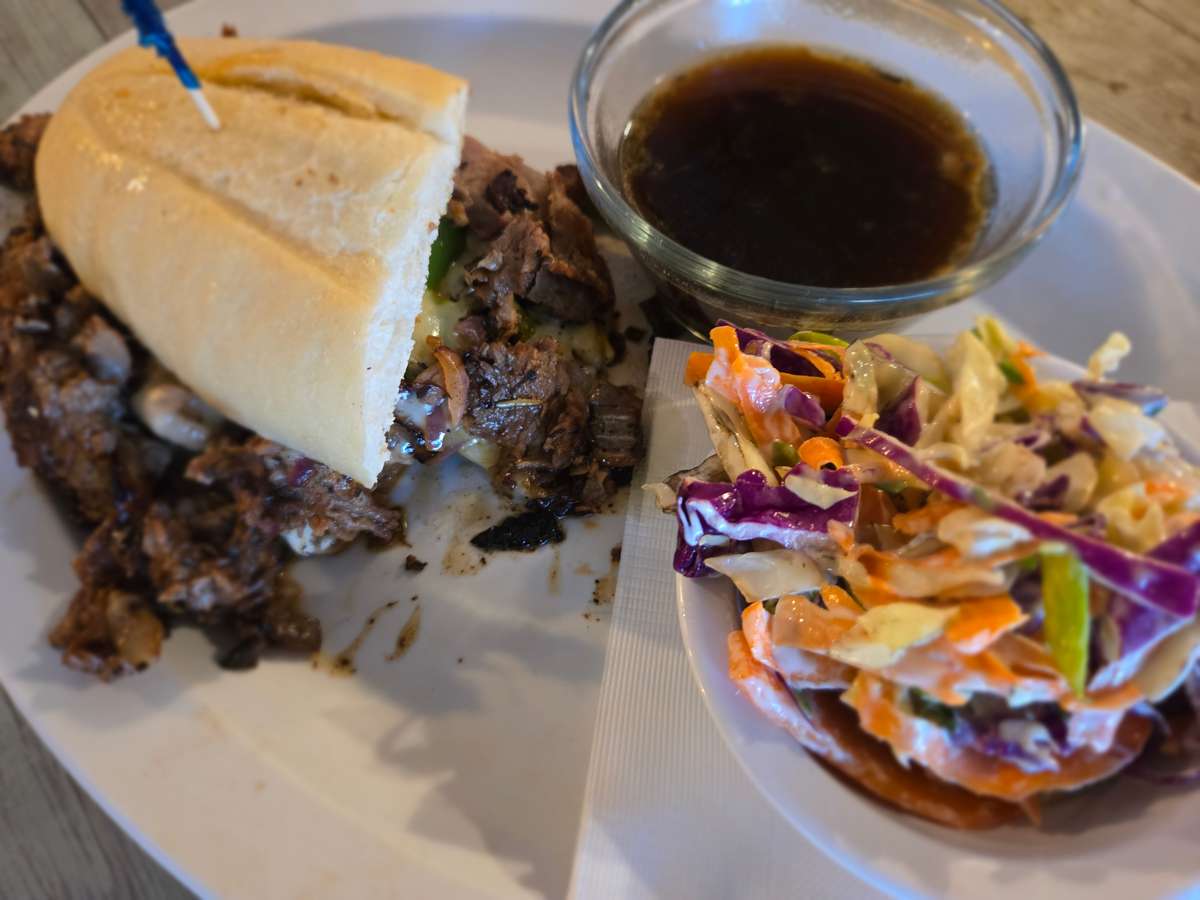 Half Philly with Cole Slaw