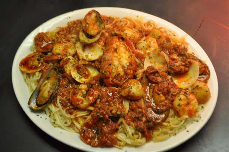 clams over pasta
