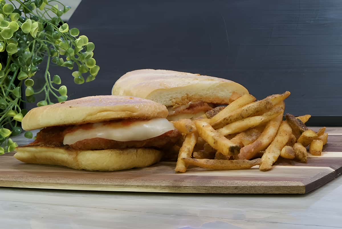 Burger and fries