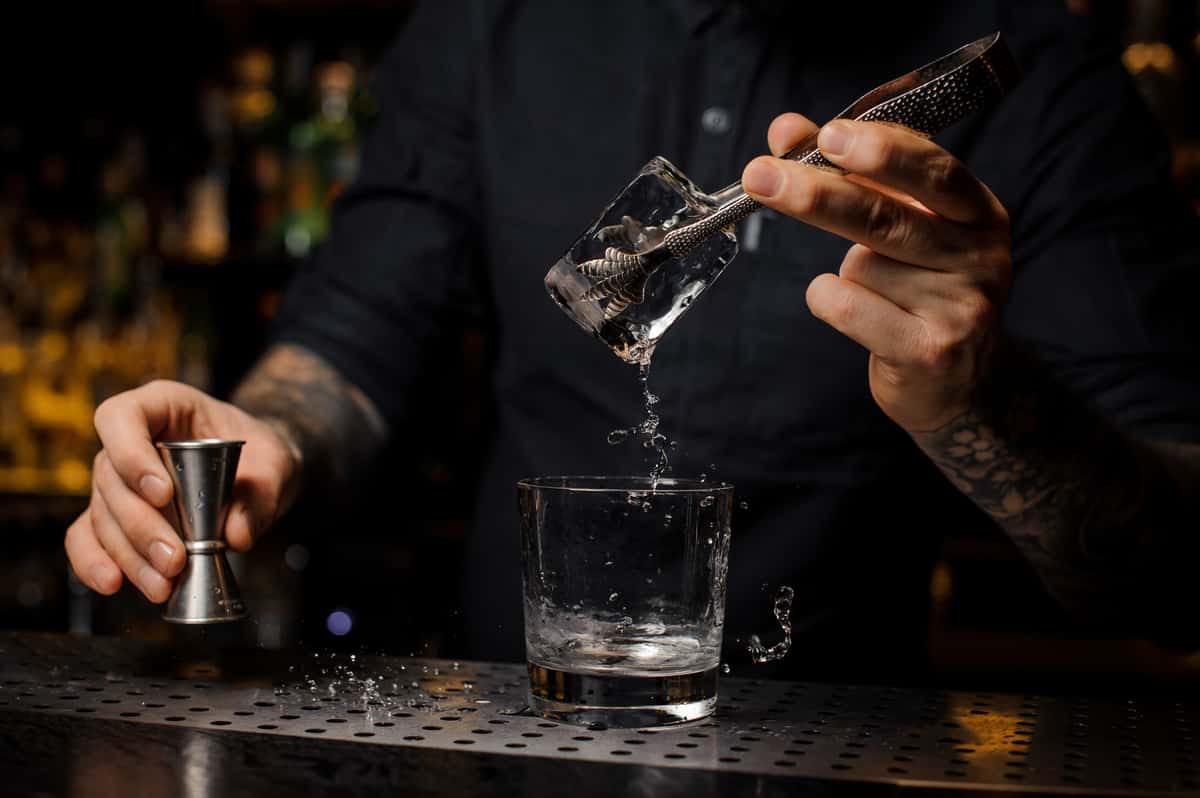 Man preparing a cocktail