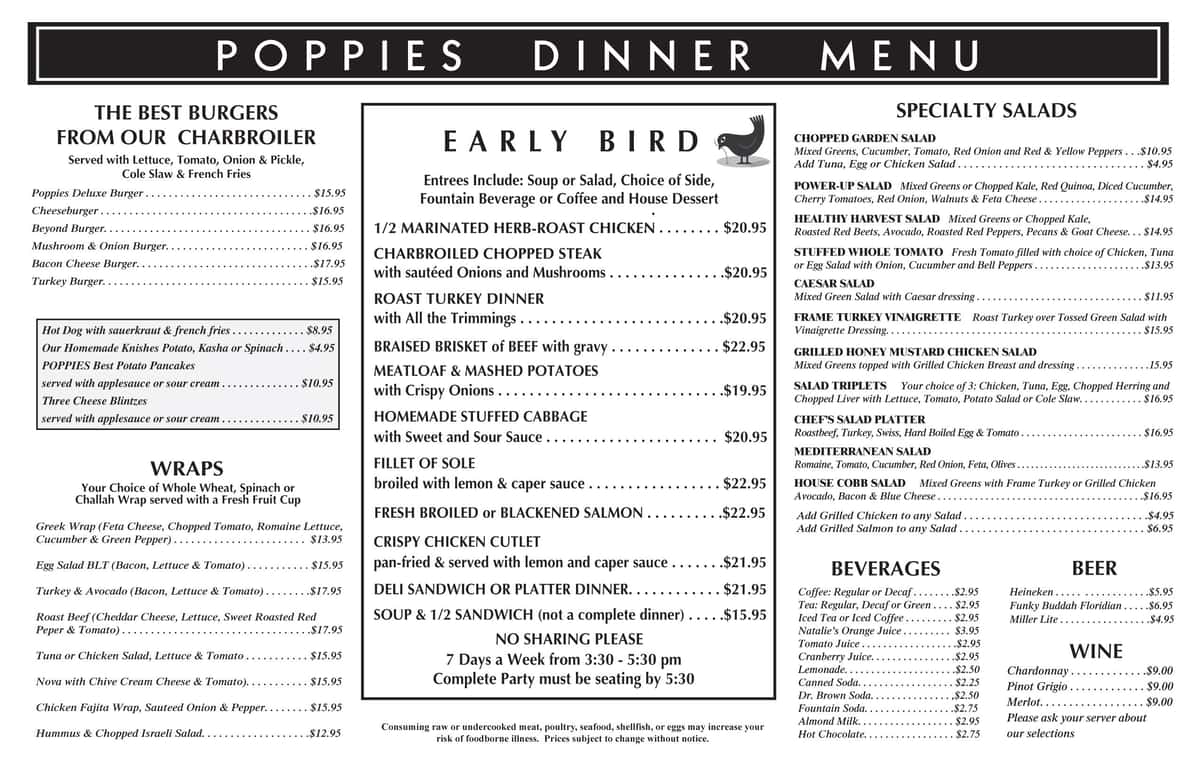 Dinner Menu