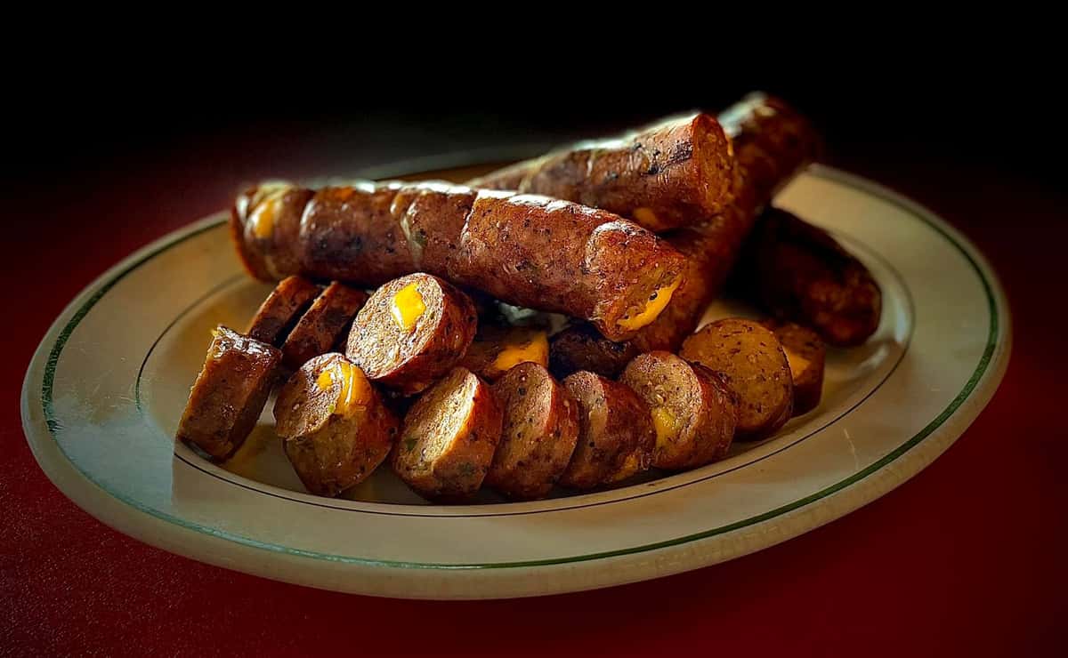 roasted anaheim sausages